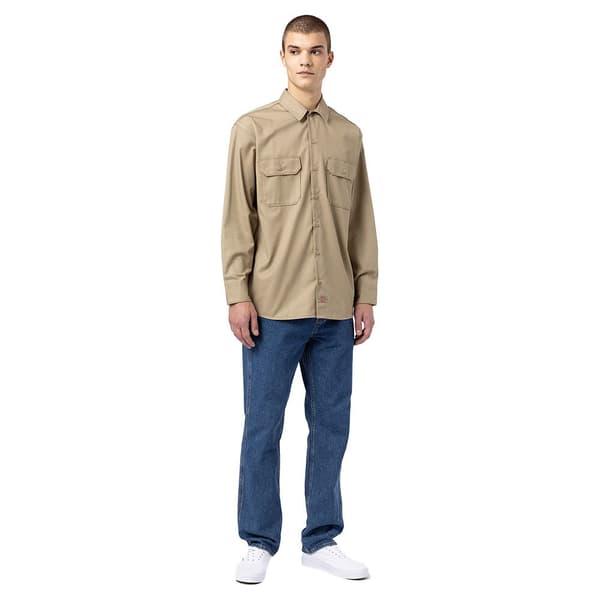 Dickies Pitkähihainen Paita Work Beige L Mies