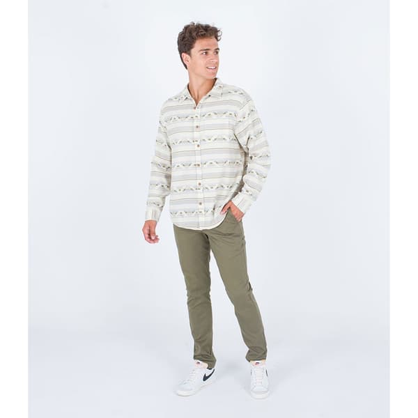Hurley Kortærmet Skjorte Portland Organic Beige S Mand