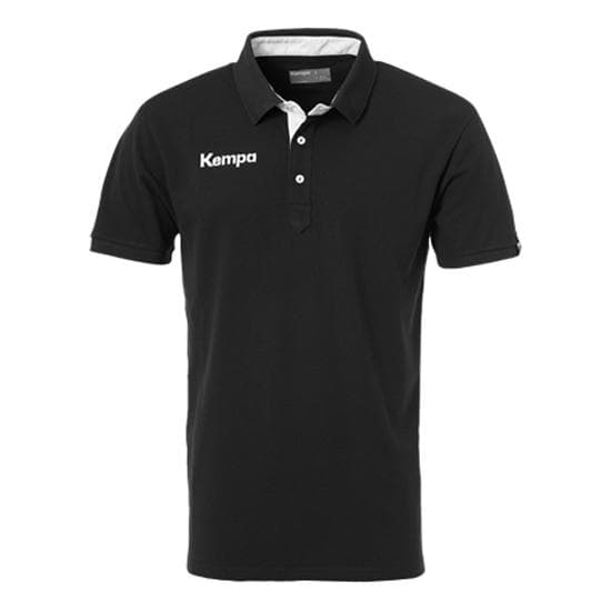 Kempa Kortærmet Poloshirt Prime Sort 164 cm Dreng