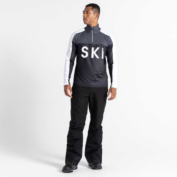 Dare2b Langærmet T-shirt Med Halv Lynlås Ski Core Grå XL Mand