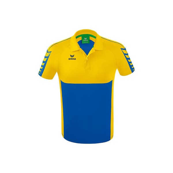 Erima Kortærmet Polo Six Wings Gul,Blå 3XL Mand