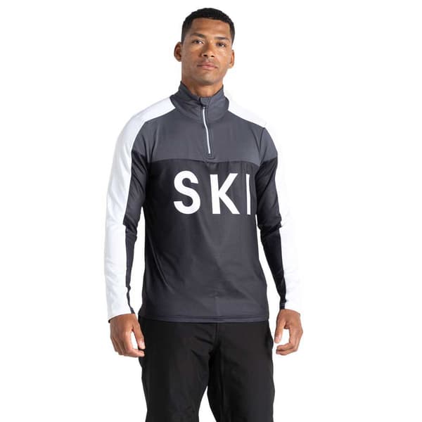 Dare2b Langærmet T-shirt Med Halv Lynlås Ski Core Grå 2XL Mand