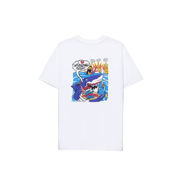 Shark Attack Kortärmad T-shirt International Cuisine Vit L Man
