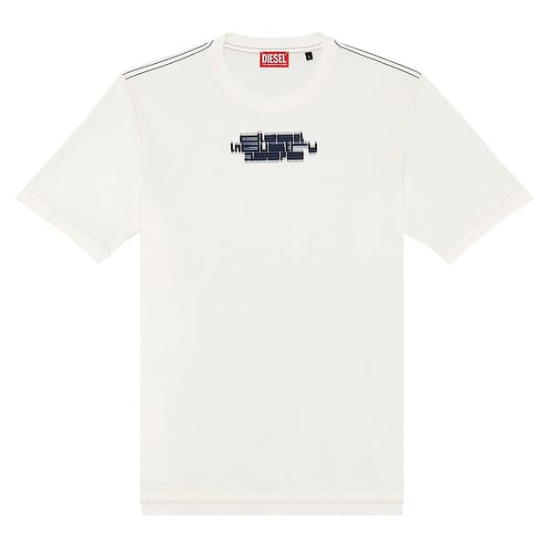 Diesel Kortærmet T-shirt Just Slits N6 Hvid L Mand