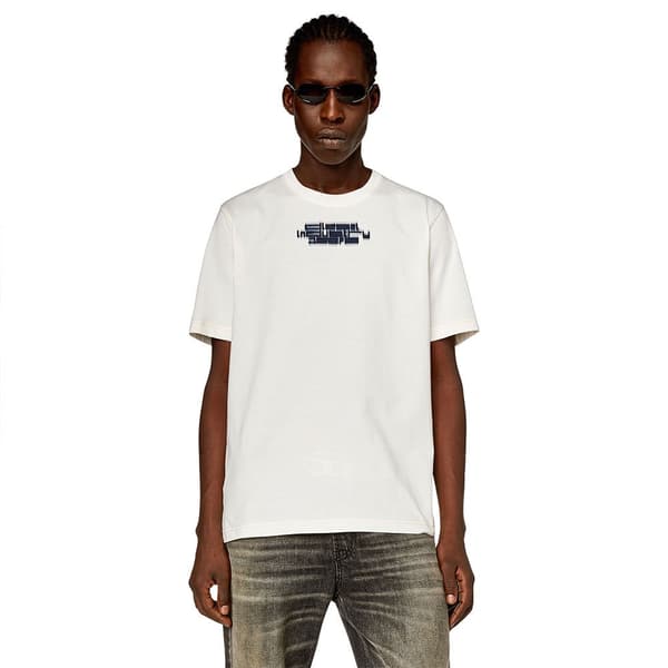 Diesel Kortærmet T-shirt Just Slits N6 Hvid L Mand