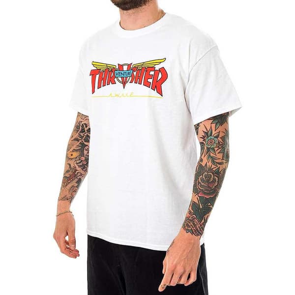 Thrasher Kortærmet T-shirt Venture Collab Flerfarvet S Mand