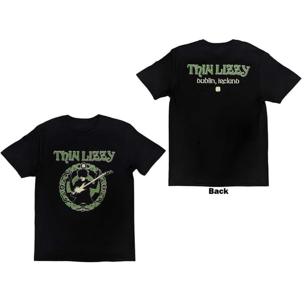 Thin Lizzy Unisex T-Shirt: Celtic Ring (Back Print) (Small)