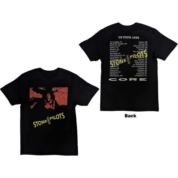 Stone Temple Pilots Unisex T-Shirt: Core US Tour '92 (Back Print) (Medium)