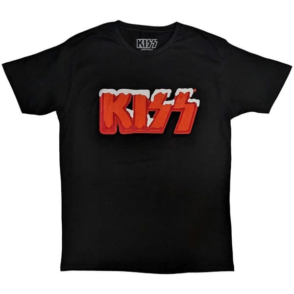 KISS Unisex T-Shirt: Holiday Logo (Medium)