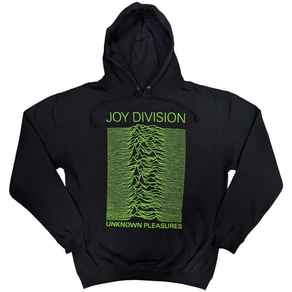 Joy Division Unisex Pullover Hoodie: Unknown Pleasures FP (Large)