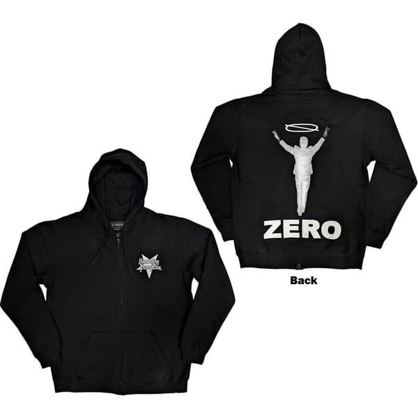 The Smashing Pumpkins Unisex Zipped Hoodie: Zero Halo (Back Print) (X-Large)