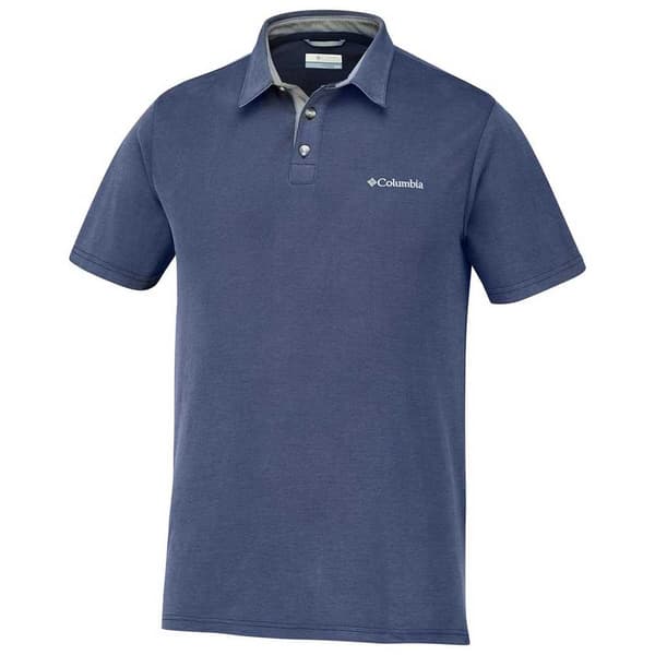 Columbia Kortærmet Poloshirt Nelson Point Blå XL Mand