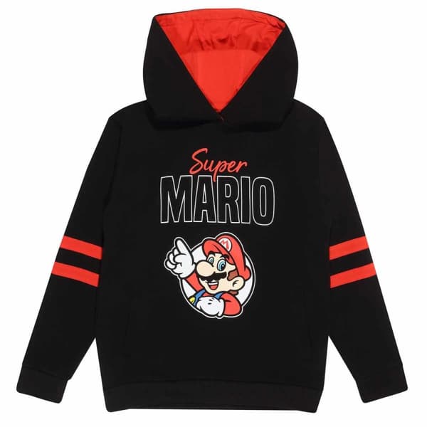 Super Mario - Circle Pose Kids Varsity Hoodie - 5-6 Years
