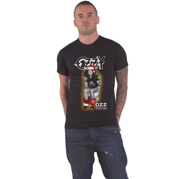 Ozzy Osbourne Ozz Bless Us All Christmas T Shirt