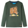Miniatyrbild 1 av 7: vidaXL T-shirt med långa ärmar för barn mörkgrön 128