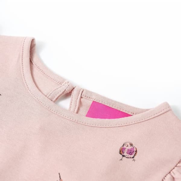 vidaXL T-shirt med långa ärmar för barn rosa 128