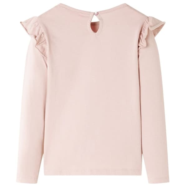 vidaXL T-shirt med långa ärmar för barn rosa 128