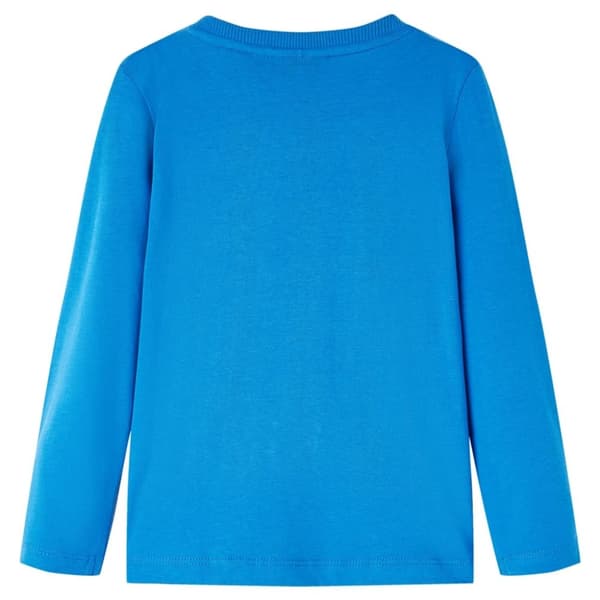 vidaXL Langærmet T-shirt til børn str. 104 koboltblå