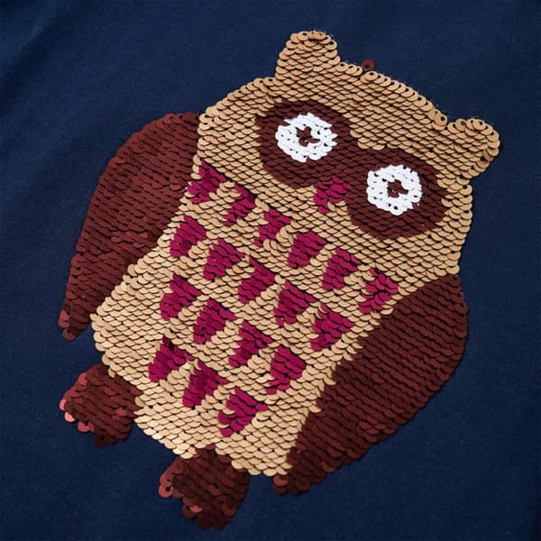 vidaXL T-shirt med långa ärmar för barn marinblå 128
