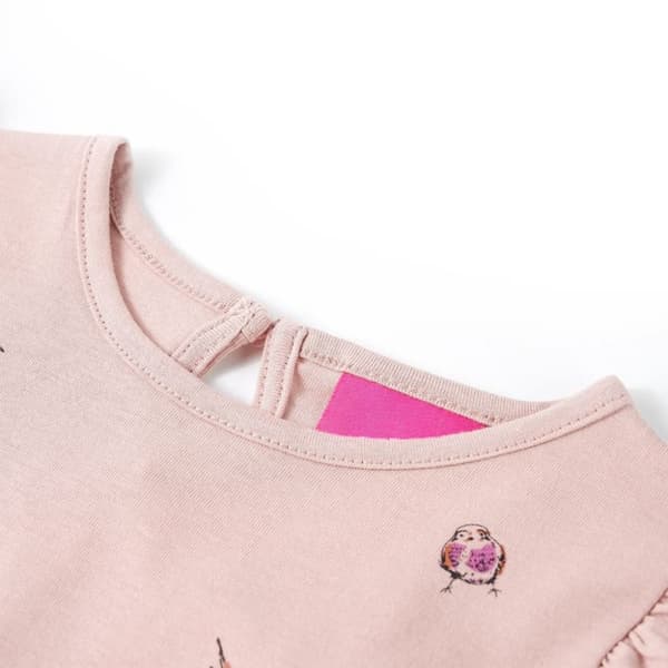 vidaXL T-shirt med långa ärmar för barn rosa 104