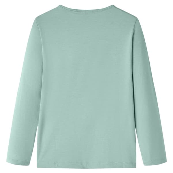 vidaXL Langærmet T-shirt til børn str. 104 mintgrøn