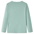 Miniatyrbillede 2 af 7: vidaXL Langærmet T-shirt til børn str. 104 mintgrøn