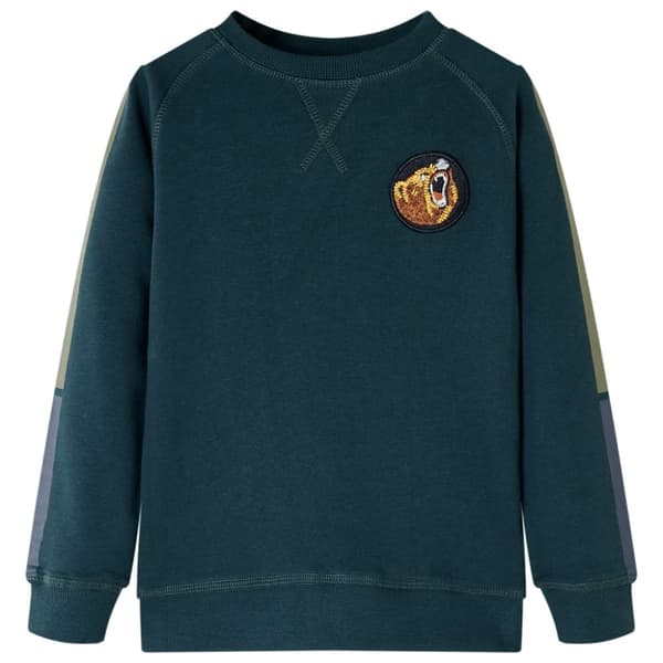 vidaXL Sweatshirt til børn mosgrøn str. 104