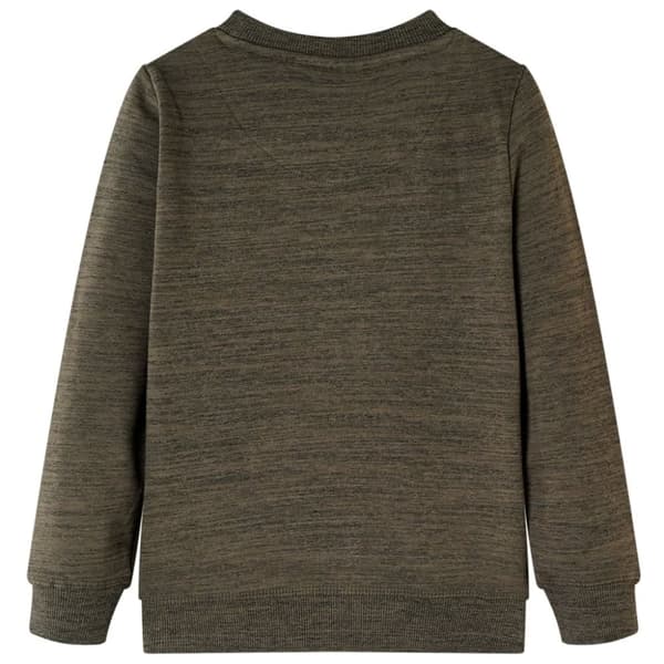 vidaXL Lasten collegepaita meleerattu tumma khaki 116