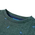 Miniatyrbillede 3 af 7: vidaXL Sweatshirt til børn mørkegrønmeleret str. 140