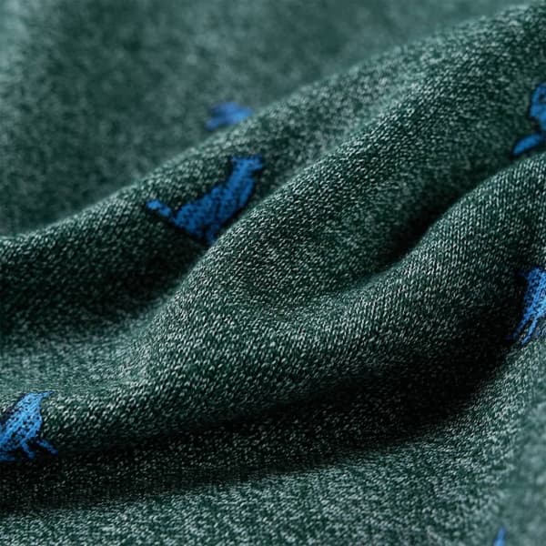 vidaXL Sweatshirt til børn mørkegrønmeleret str. 140