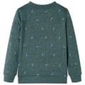 Miniatyrbillede 2 af 7: vidaXL Sweatshirt til børn mørkegrønmeleret str. 140