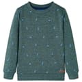 Miniatyrbillede 1 af 7: vidaXL Sweatshirt til børn mørkegrønmeleret str. 140