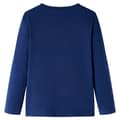 Miniatyrbillede 2 af 8: vidaXL Langærmet T-shirt til børn str. 140 marineblå