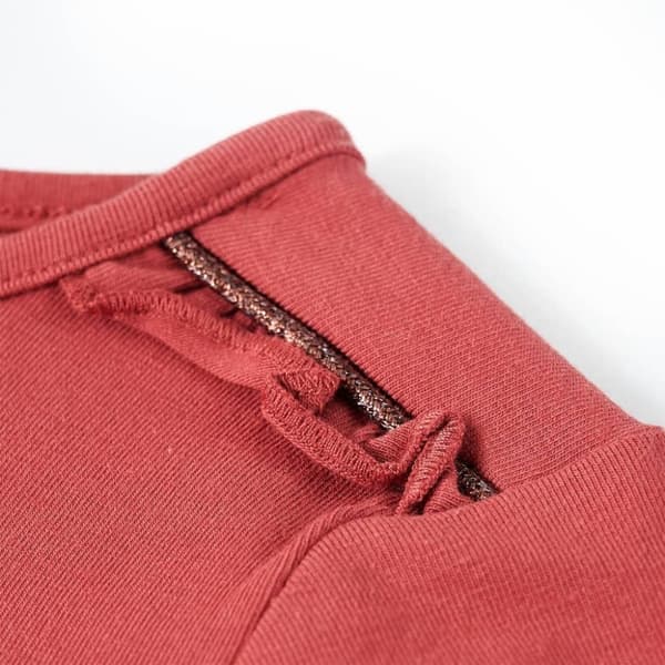 vidaXL Langærmet T-shirt til børn str. 104 rød