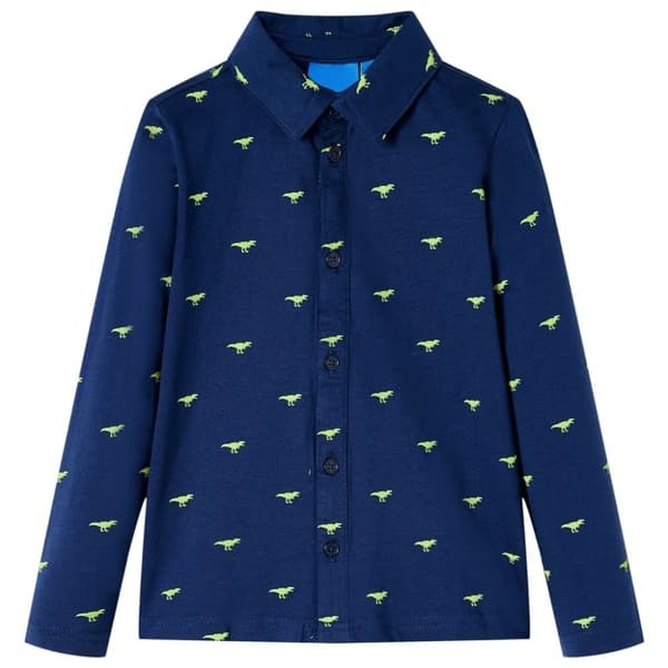 vidaXL T-shirt för barn marinblå 140