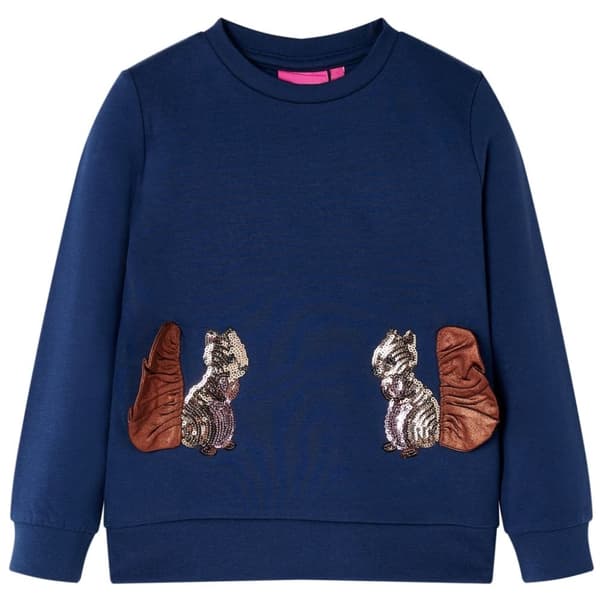 vidaXL Sweatshirt til børn str. 104 marineblå