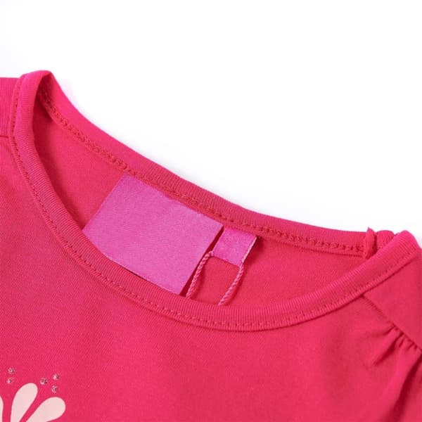 vidaXL Langærmet T-shirt til børn str. 116 pink
