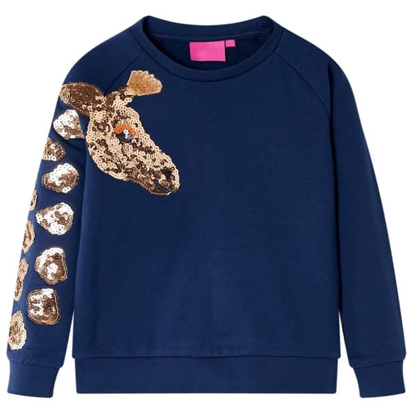 vidaXL Sweatshirt til børn str. 116 marineblå