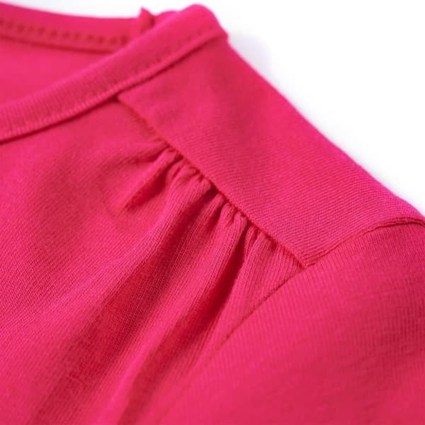 vidaXL T-shirt med långa ärmar för barn stark rosa 92