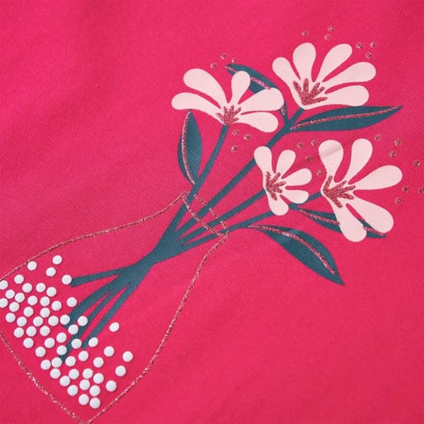 vidaXL T-shirt med långa ärmar för barn stark rosa 92