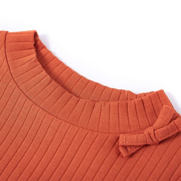 vidaXL T-shirt med långa ärmar för barn stark orange 104