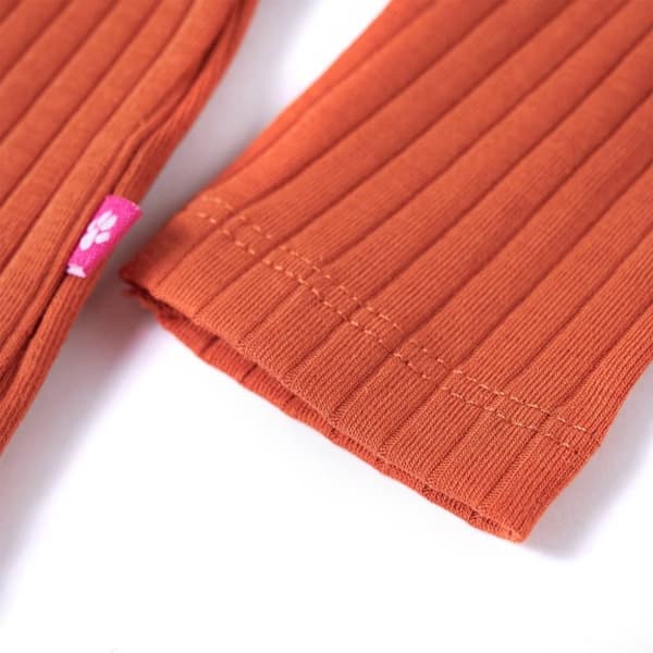 vidaXL T-shirt med långa ärmar för barn stark orange 104
