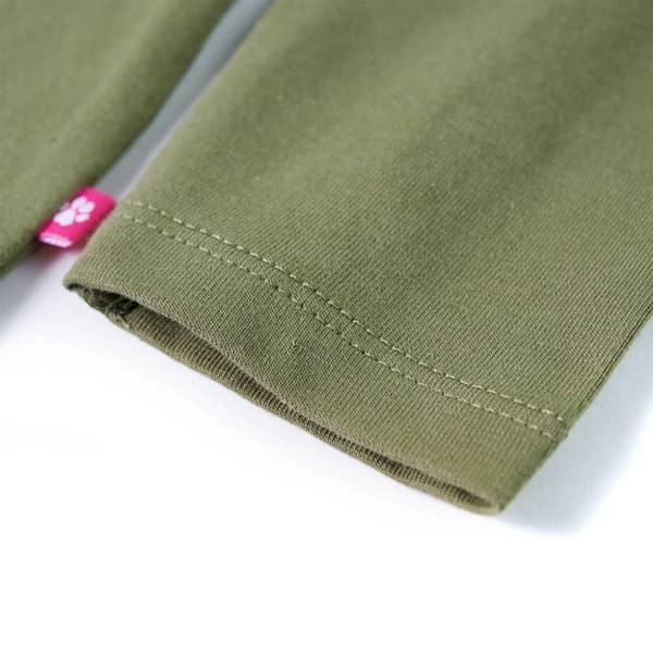 vidaXL T-shirt med långa ärmar för barn khaki 116