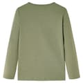 Miniatyrbild 2 av 7: vidaXL T-shirt med långa ärmar för barn khaki 116