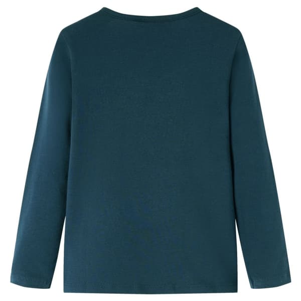vidaXL T-shirt med långa ärmar för barn mörkgrön 104