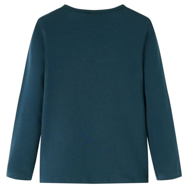 vidaXL T-shirt med långa ärmar för barn mörkgrön 92