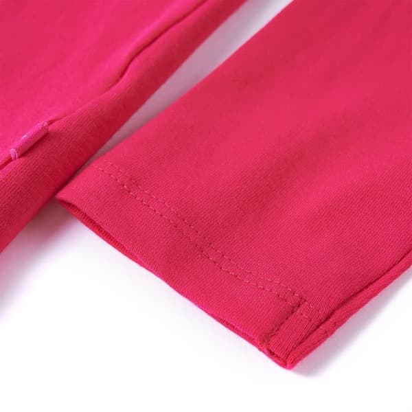 vidaXL T-shirt med långa ärmar för barn stark rosa 104