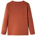 Miniatyrbillede 2 af 7: vidaXL Langærmet T-shirt til børn str. 140 cognacfarvet