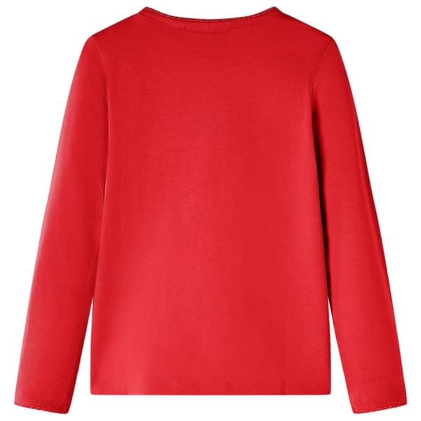 vidaXL Langærmet T-shirt til børn str. 92 rød