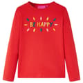 Miniatyrbillede 1 af 7: vidaXL Langærmet T-shirt til børn str. 92 rød
